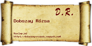Dobszay Rózsa névjegykártya